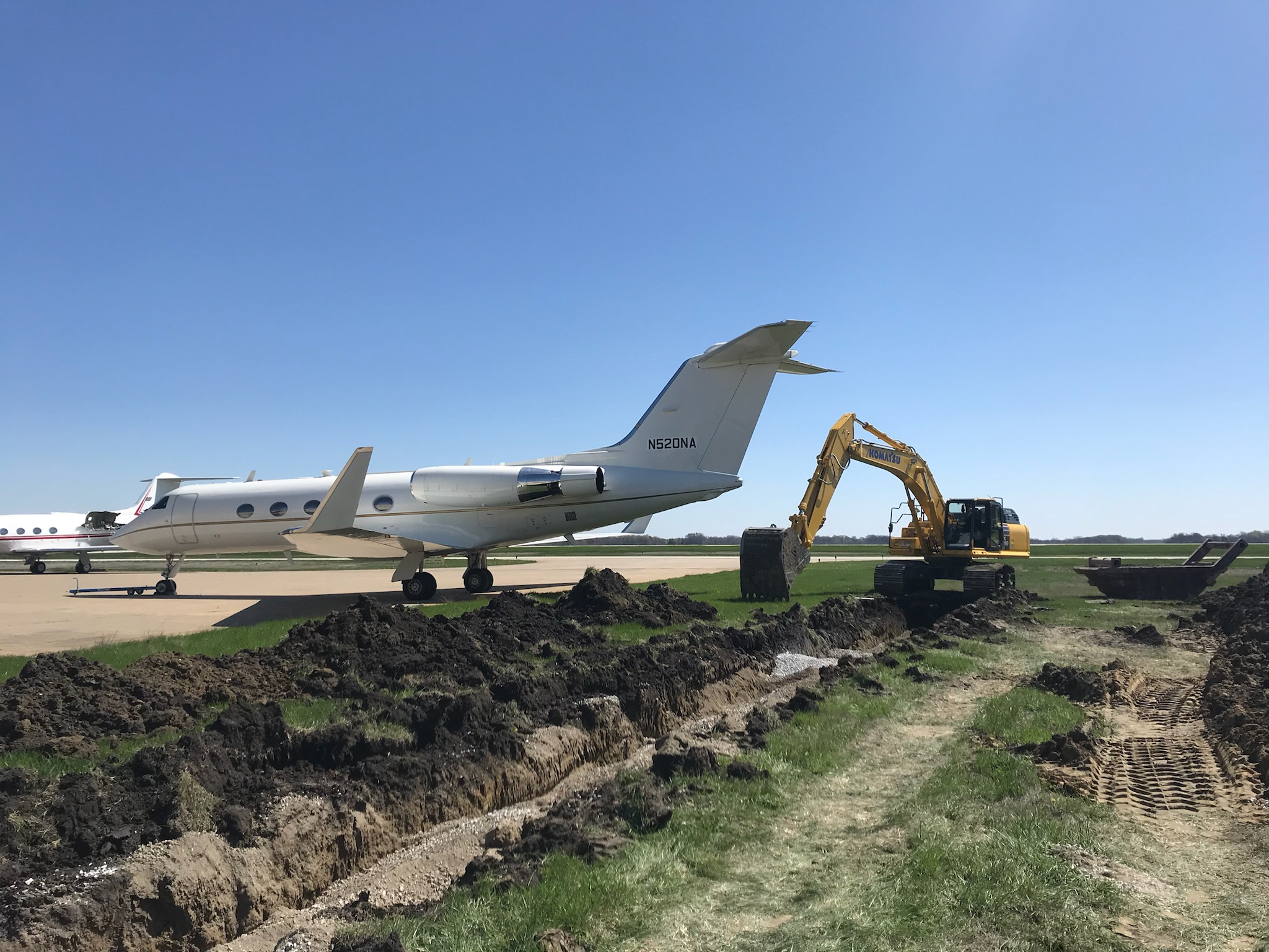 Excavating at MidAmerica Aiport, Mascoutah, IL